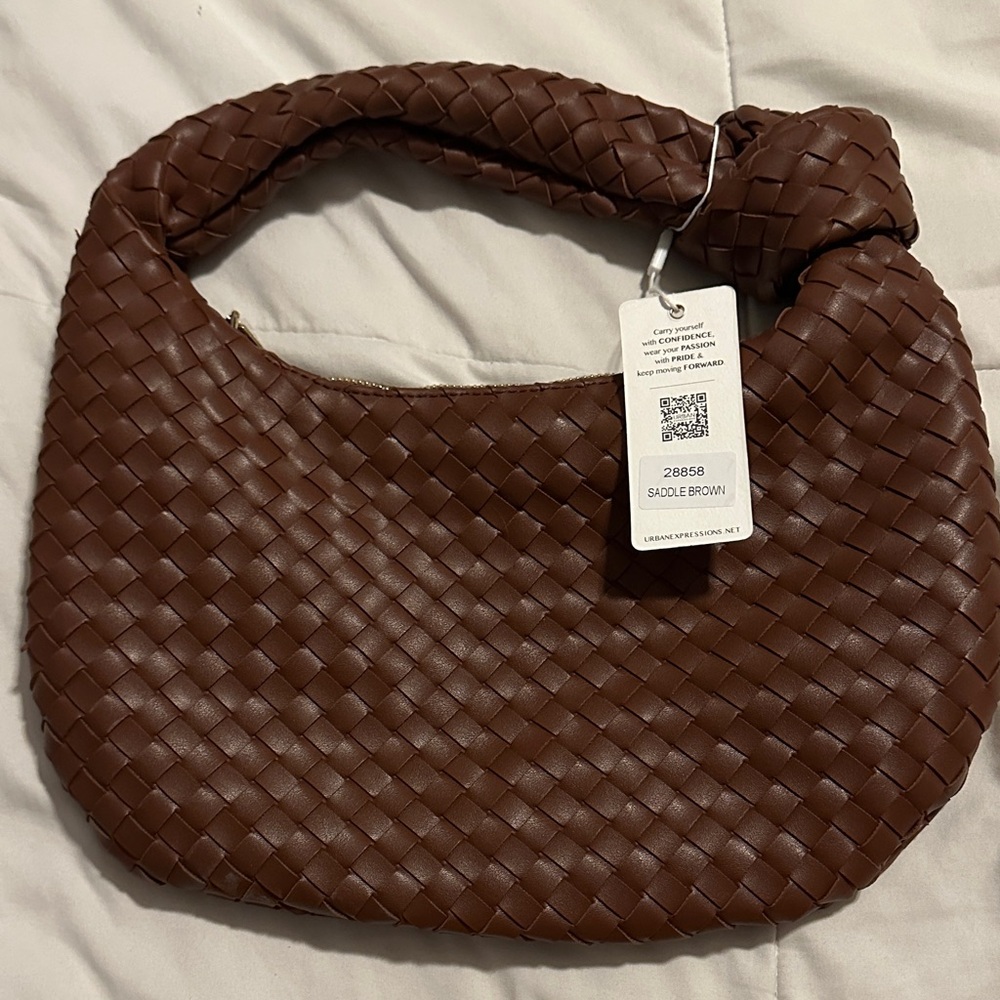 Urban Expressions Chestnut Woven Hobo Bag